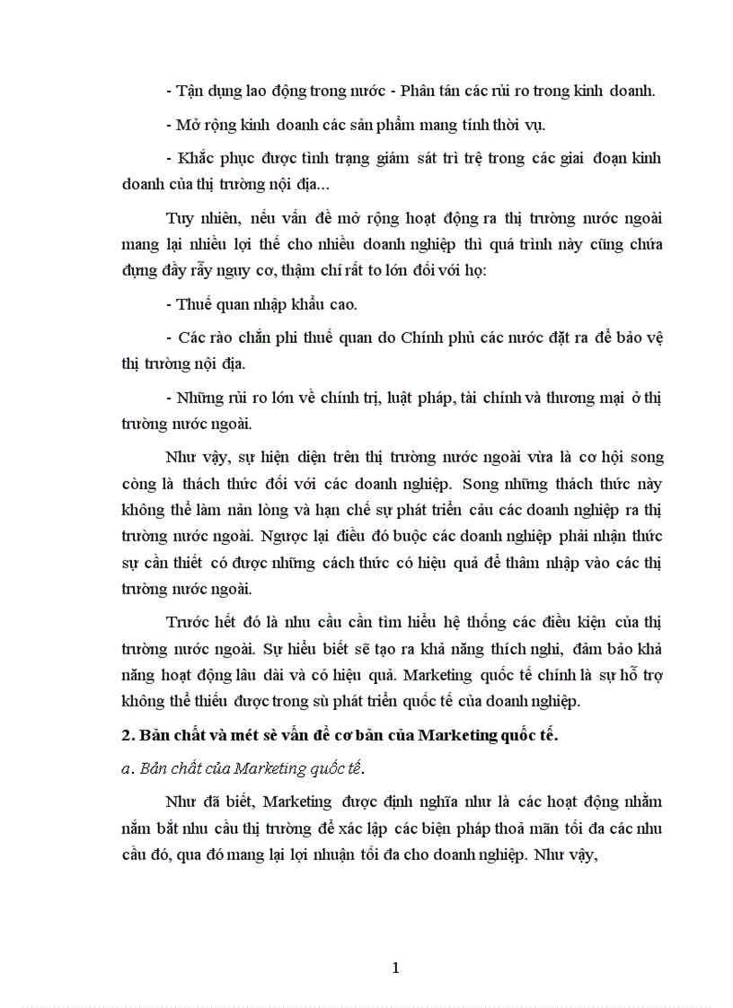 image for page Một số biện pháp Marketing nhằm nâng cao hiệu quả hoạt động xuất khẩu tại Công ty xuất nhập khẩu Hà Tây 1