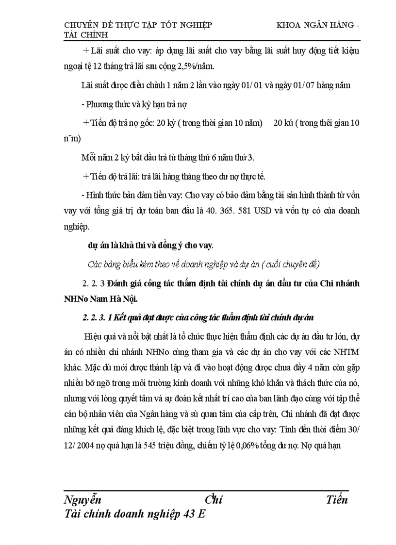 image for page Giải pháp nâng cao chất lượng thẩm định tài chính dự án đầu tư tài Chi nhánh NHNo PTNN Nam Hà Nội 1