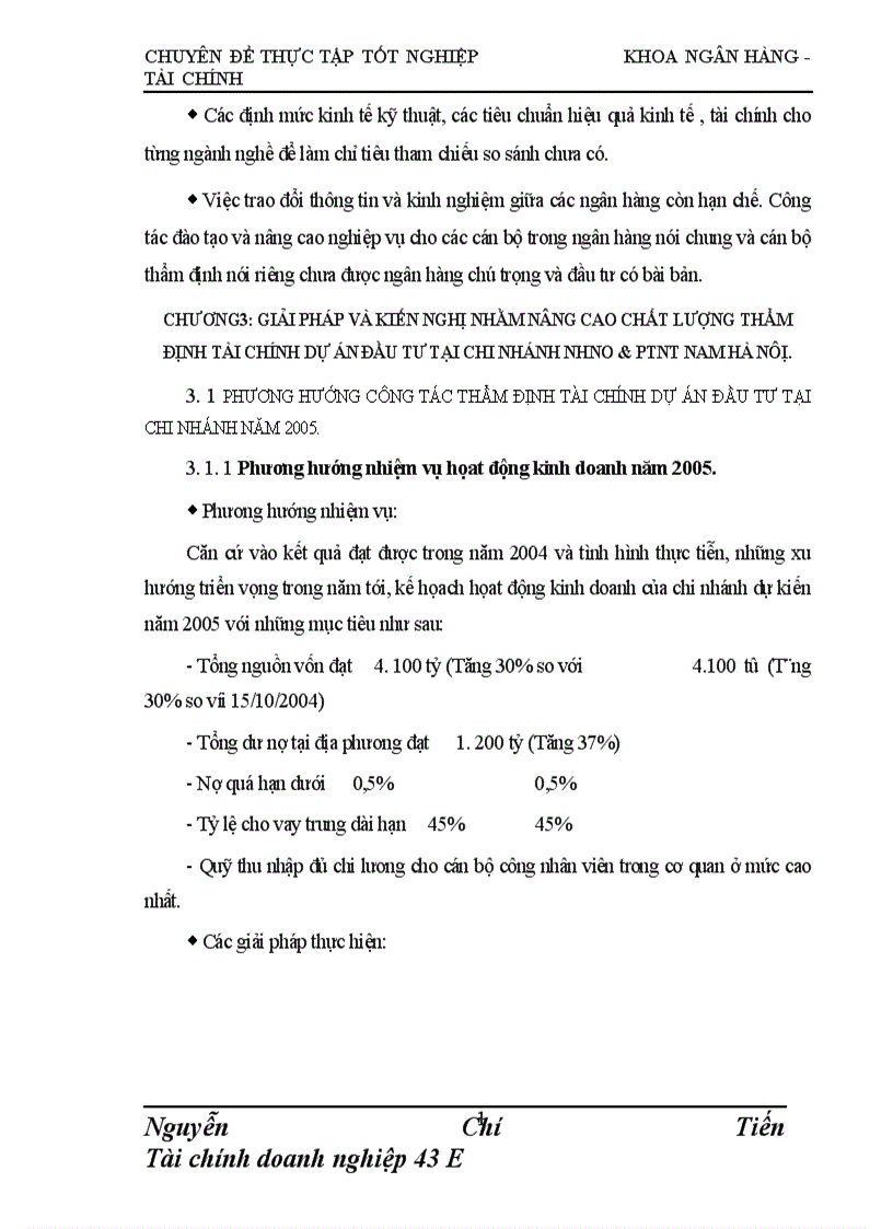 image for page Giải pháp nâng cao chất lượng thẩm định tài chính dự án đầu tư tài Chi nhánh NHNo PTNN Nam Hà Nội 1