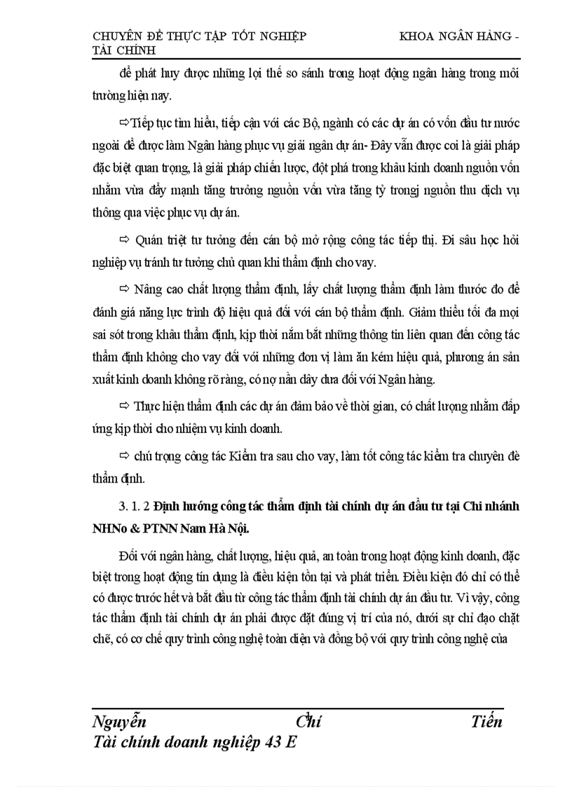 image for page Giải pháp nâng cao chất lượng thẩm định tài chính dự án đầu tư tài Chi nhánh NHNo PTNN Nam Hà Nội 1