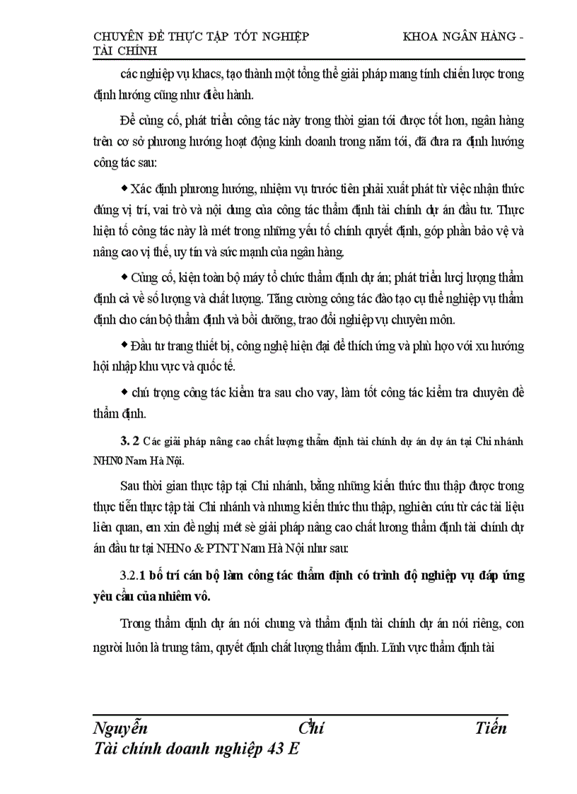 image for page Giải pháp nâng cao chất lượng thẩm định tài chính dự án đầu tư tài Chi nhánh NHNo PTNN Nam Hà Nội 1
