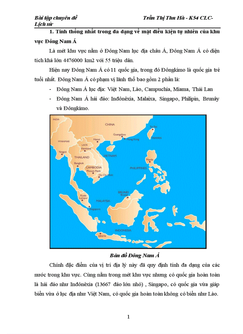 Tính thống nhất trong đa dạng các quốc gia Đông Nam Á