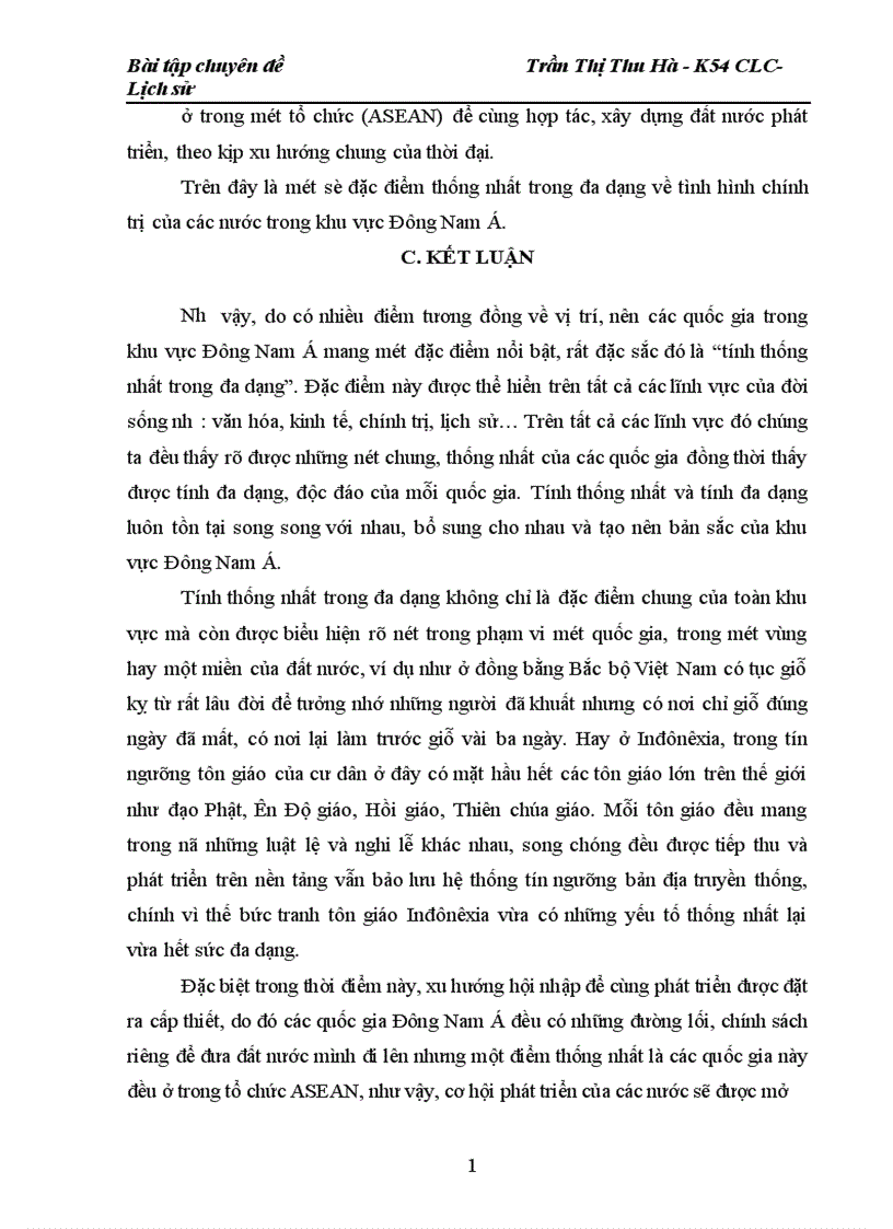 image for page Tính thống nhất trong đa dạng các quốc gia Đông Nam Á