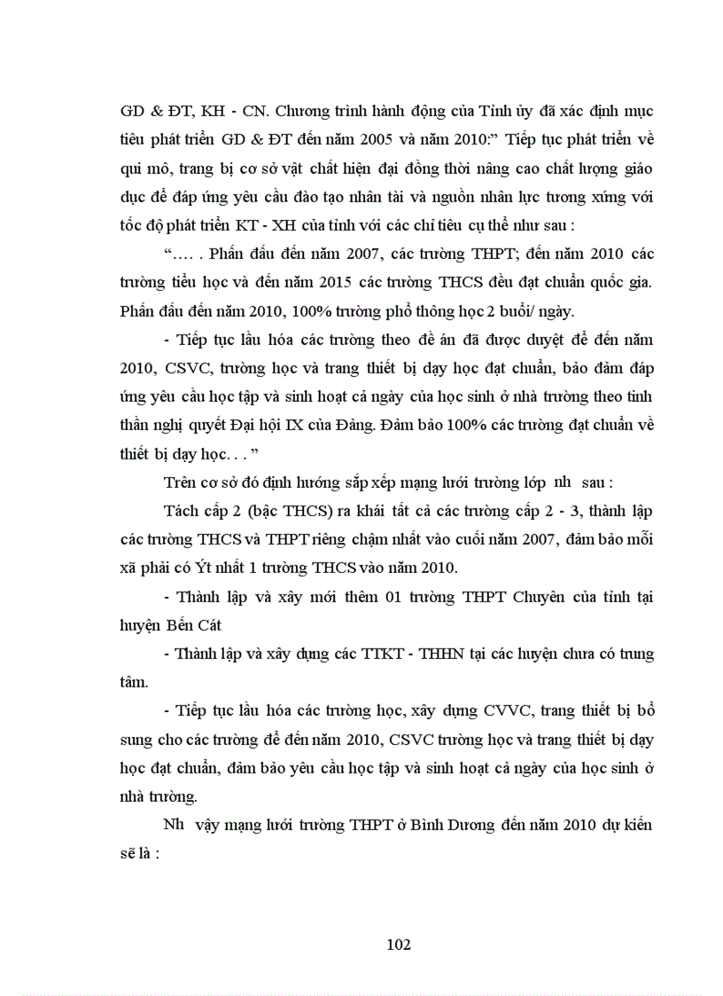 image for page Xây dựng kế hoạch phát triển giáo dục trung học phổ thông tỉnh Bình Dương giai đoạn 2006 2010