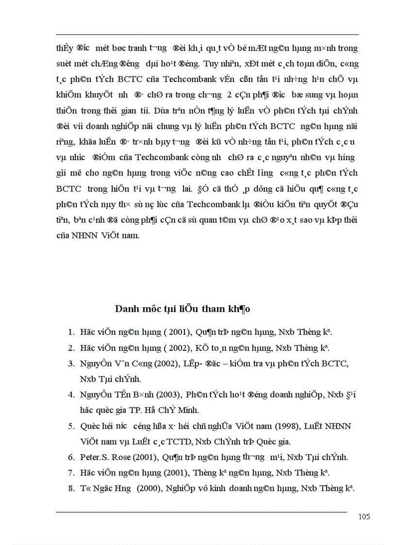 image for page Phân tích báo cáo tài chính ở Techcombank thực trạng và giải pháp 1