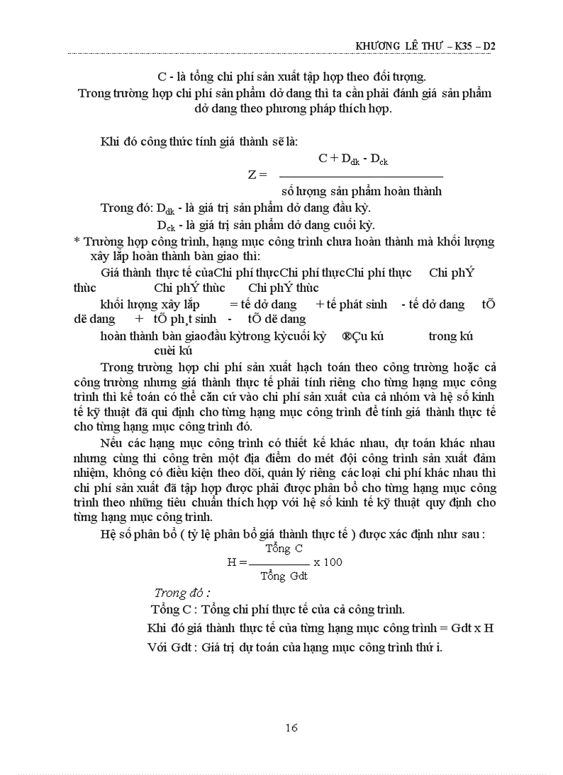 image for page Hoàn thiện kế toán chi phí và tính giá thành tại Công ty Sông Đà 11 Tổng công ty Sông Đà 1