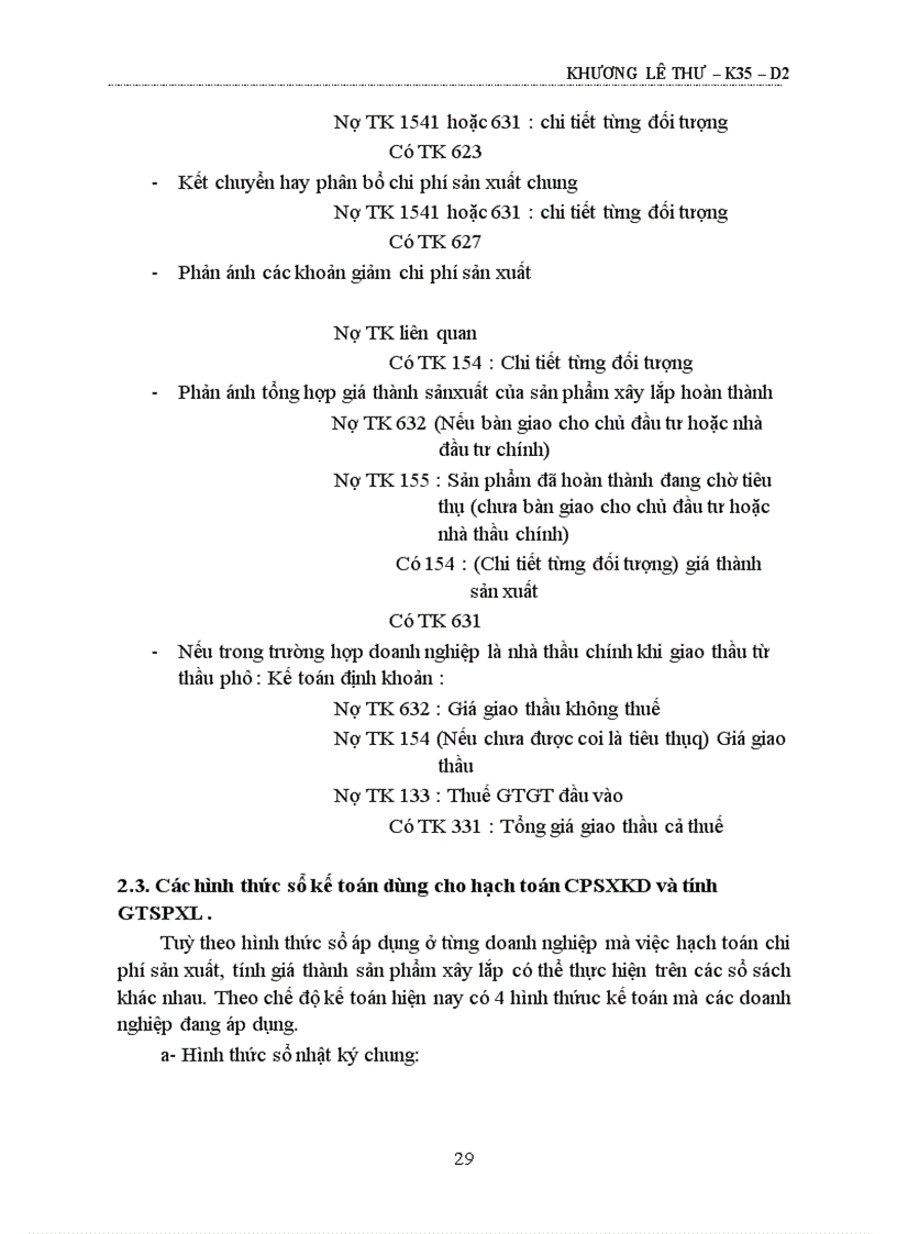 image for page Hoàn thiện kế toán chi phí và tính giá thành tại Công ty Sông Đà 11 Tổng công ty Sông Đà 1
