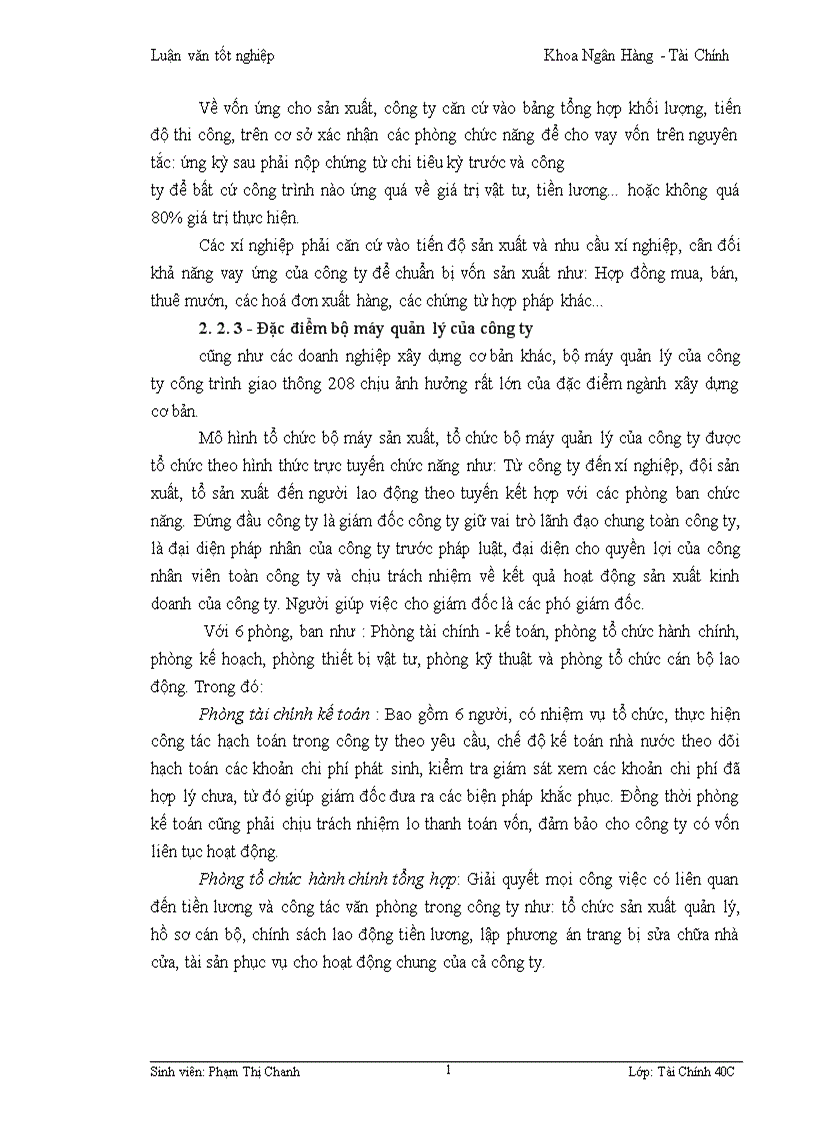 image for page Một số giải pháp nhằm nâng cao hiệu quả sử dụng vốn tại Công ty công trình giao thông 208 thuộc tổng giao thông 4 Bộ Giao Thông Vận tải 1