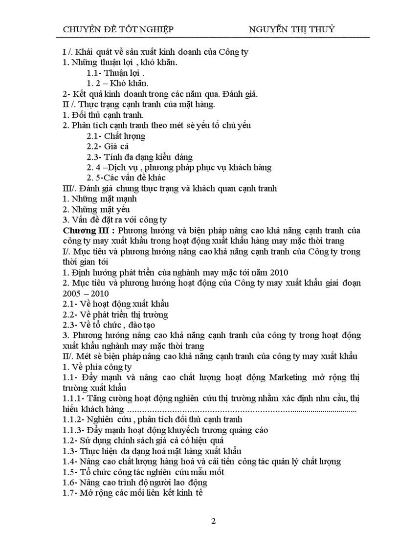 image for page Sức cạnh tranh và các giải pháp nâng cao sức cạnh tranh của Công ty may xuất khẩu trong thị trường quốc tế 1