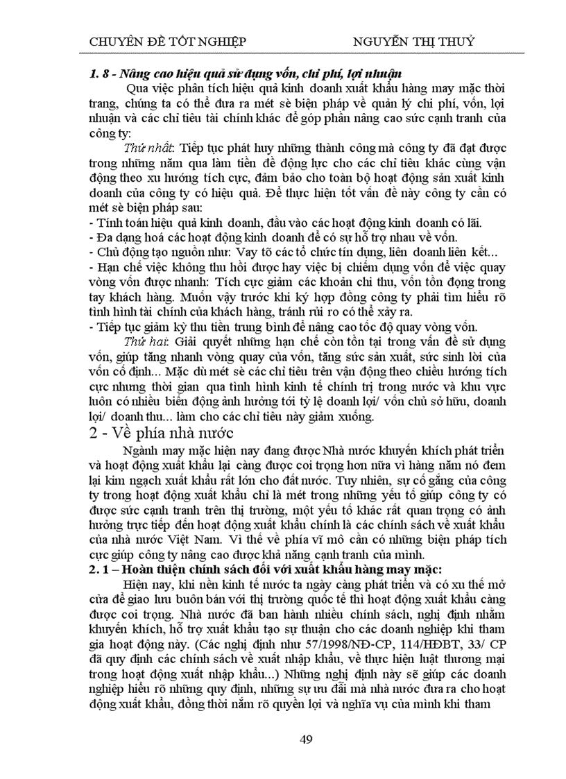image for page Sức cạnh tranh và các giải pháp nâng cao sức cạnh tranh của Công ty may xuất khẩu trong thị trường quốc tế 1