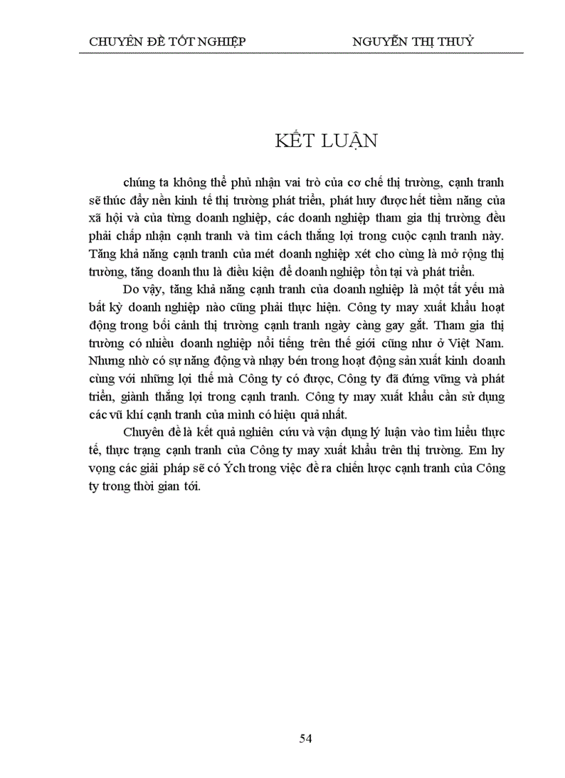 image for page Sức cạnh tranh và các giải pháp nâng cao sức cạnh tranh của Công ty may xuất khẩu trong thị trường quốc tế 1