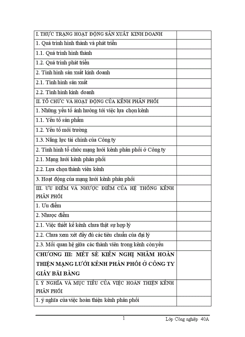 image for page Một số kiến nghị nhằm hoàn thiện mạng lưới kênh phân phối ở Công ty Giấy Bãi Bằng 1