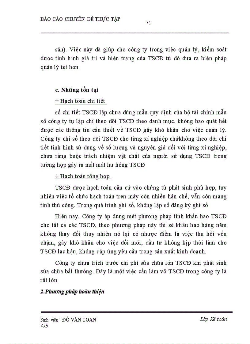 image for page Hoàn thiện hạch toán TSCĐ tại Công ty Công Trình Đường Thuỷ 1