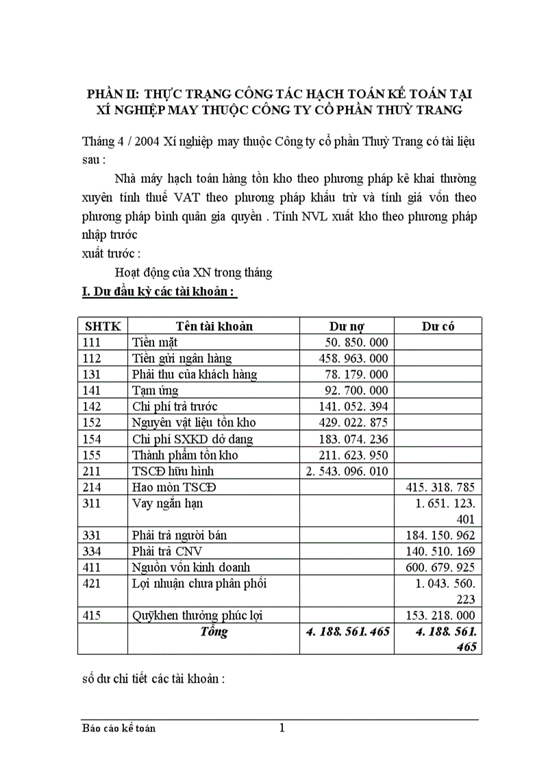 image for page Thực trạng công tác hạch toán kế toán tổng hợp tại Xí nghiệp may thuộc Công ty cổ phần Thuỳ Trang 1