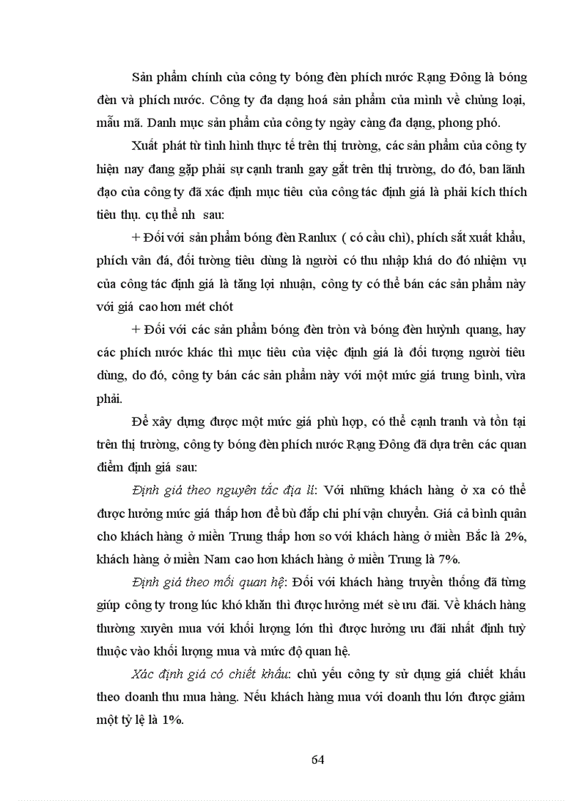 image for page Giá và phương pháp tính giá bán sản phẩm của công ty bóng đèn phích nước Rạng Đông 1