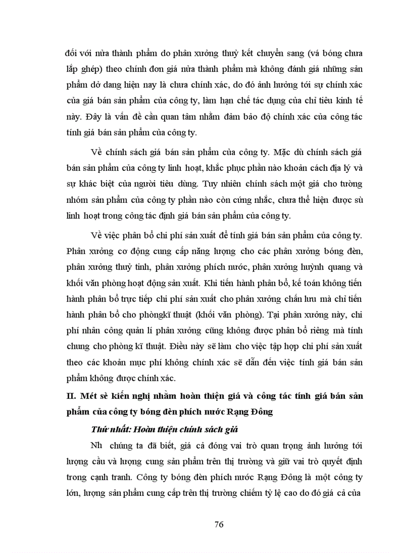 image for page Giá và phương pháp tính giá bán sản phẩm của công ty bóng đèn phích nước Rạng Đông 1