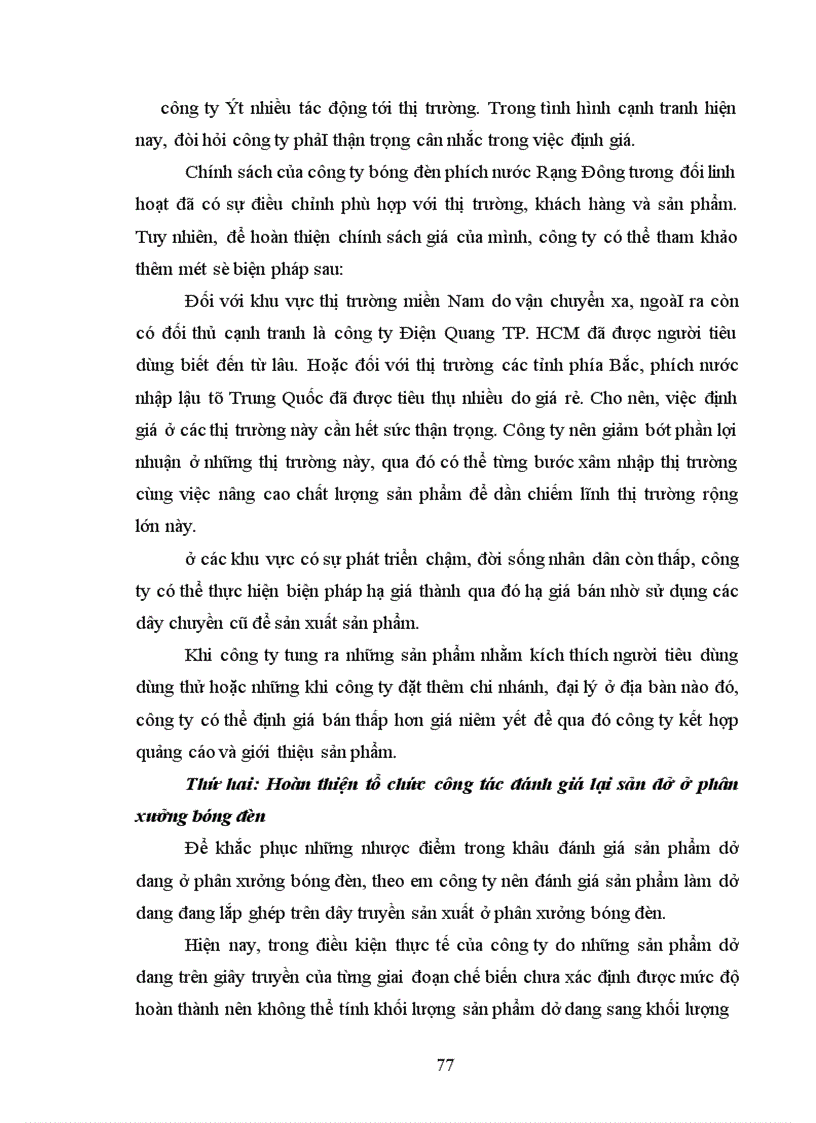 image for page Giá và phương pháp tính giá bán sản phẩm của công ty bóng đèn phích nước Rạng Đông 1