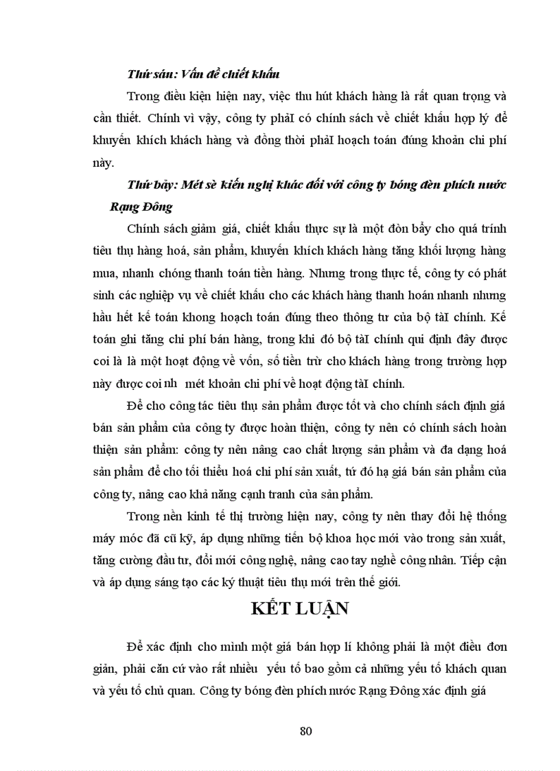 image for page Giá và phương pháp tính giá bán sản phẩm của công ty bóng đèn phích nước Rạng Đông 1