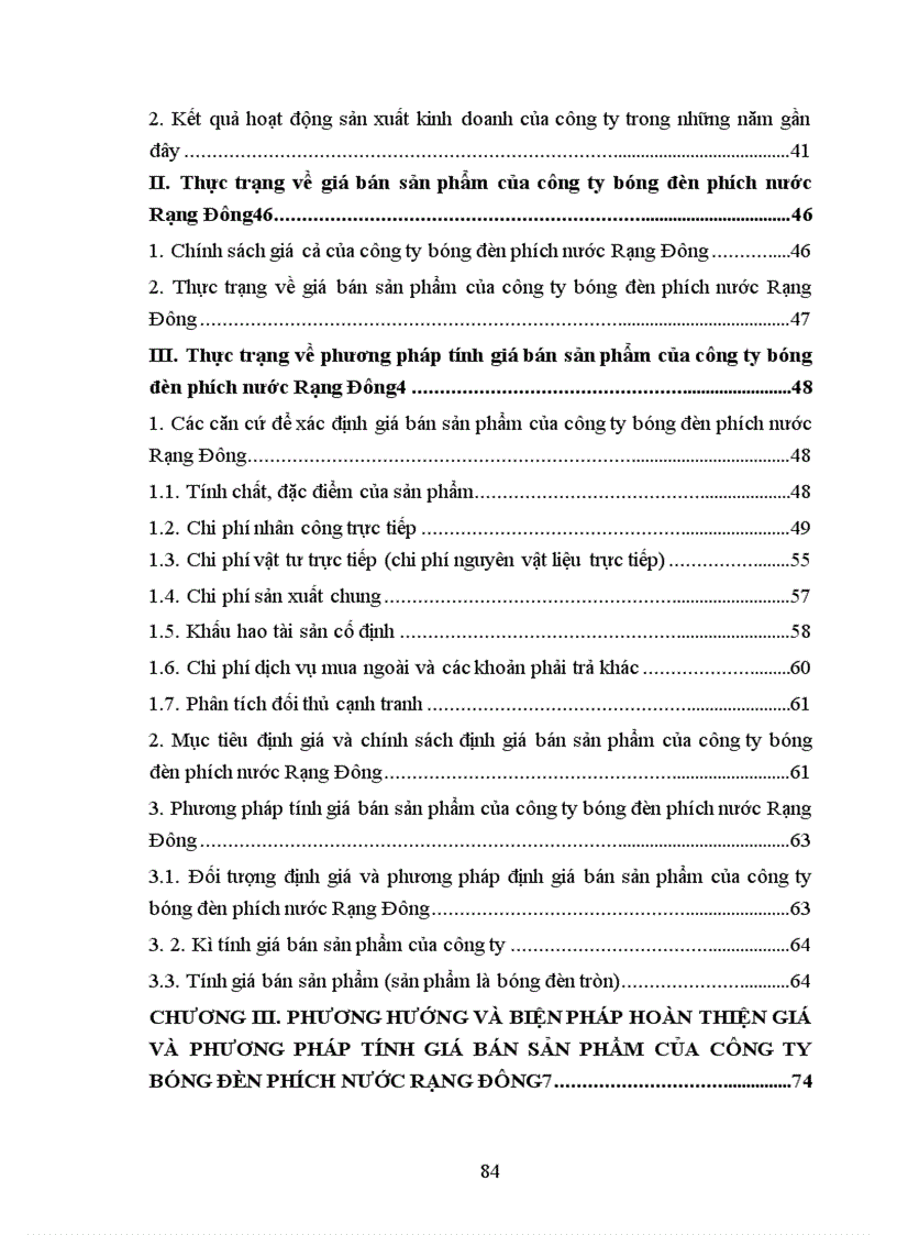 image for page Giá và phương pháp tính giá bán sản phẩm của công ty bóng đèn phích nước Rạng Đông 1