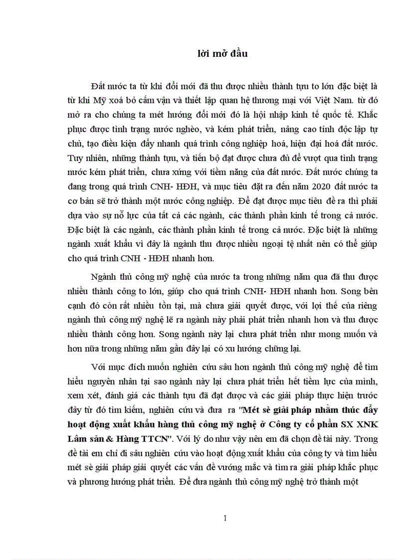 image for page Một số giải pháp nhằm thúc đẩy hoạt động xuất khẩu hàng thủ công mỹ nghệ ở Công ty cổ phần SX XNK Lâm sản Hàng TTCN 1