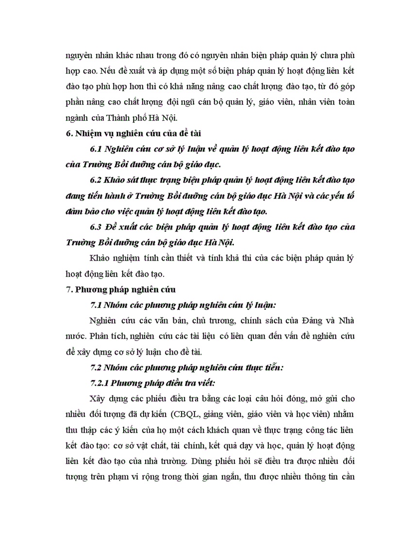image for page Thực trạng biện pháp quản lý hoạt động liên kết đào tạo tại Trường Bồi dưỡng cán bộ giáo dục Hà Nội