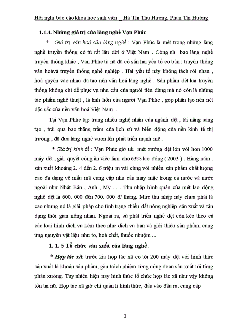 image for page Điều tra ảnh hưởng của quá trình dệt nhuộm lụa đến môi trường và sức khoẻ của người dân làng nghề Vạn Phúc Hà Đông 1