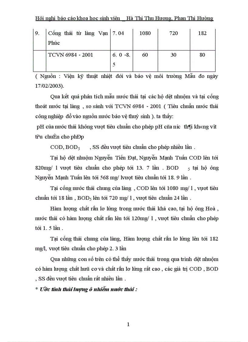 image for page Điều tra ảnh hưởng của quá trình dệt nhuộm lụa đến môi trường và sức khoẻ của người dân làng nghề Vạn Phúc Hà Đông 1