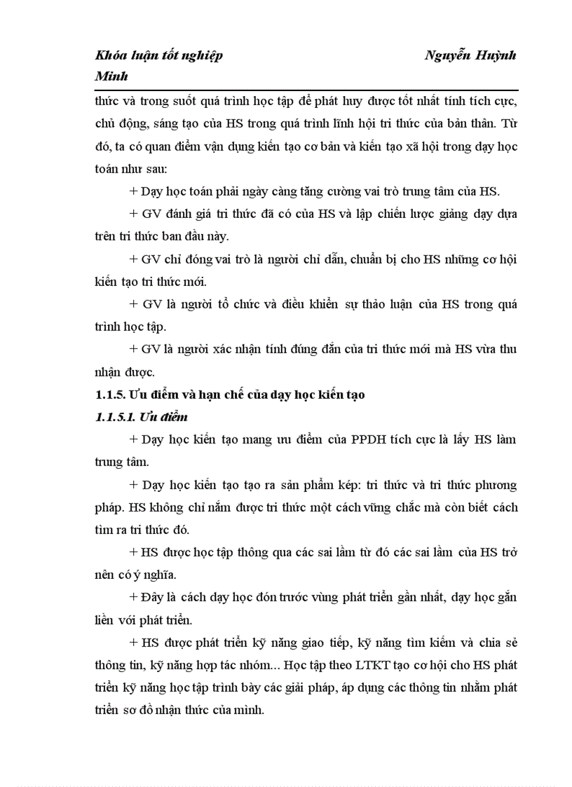 image for page Bước đầu vận dụng lý thuyết kiến tạo vào dạy học giải toán Đại số tổ hợp ở Trung học phổ thông