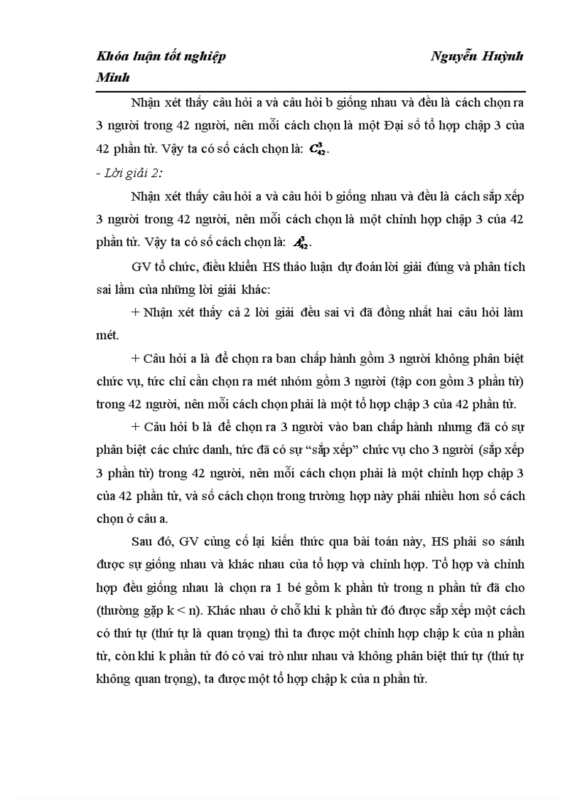 image for page Bước đầu vận dụng lý thuyết kiến tạo vào dạy học giải toán Đại số tổ hợp ở Trung học phổ thông