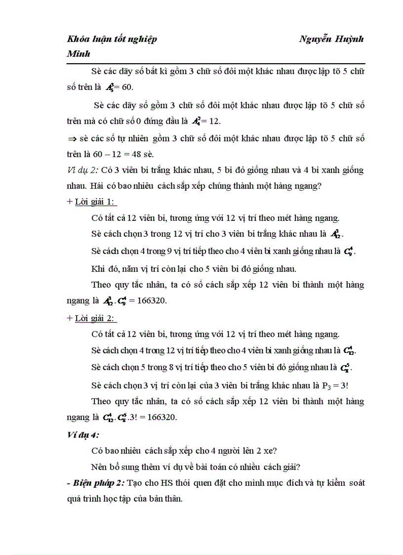 image for page Bước đầu vận dụng lý thuyết kiến tạo vào dạy học giải toán Đại số tổ hợp ở Trung học phổ thông