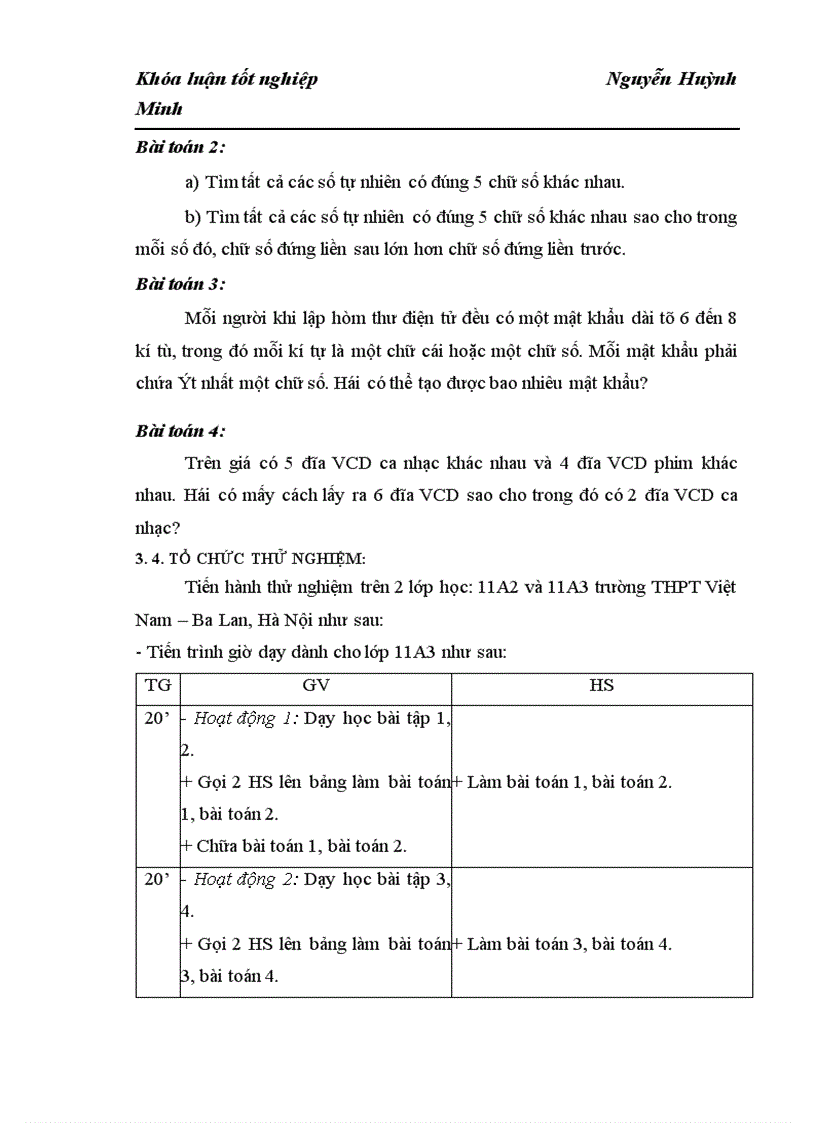 image for page Bước đầu vận dụng lý thuyết kiến tạo vào dạy học giải toán Đại số tổ hợp ở Trung học phổ thông