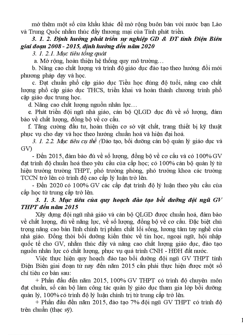 image for page Quy hoạch đào tạo bồi dưỡng đội ngũ giáo viên Trung học Phổ thông tỉnh Điện Biên đến năm 2015