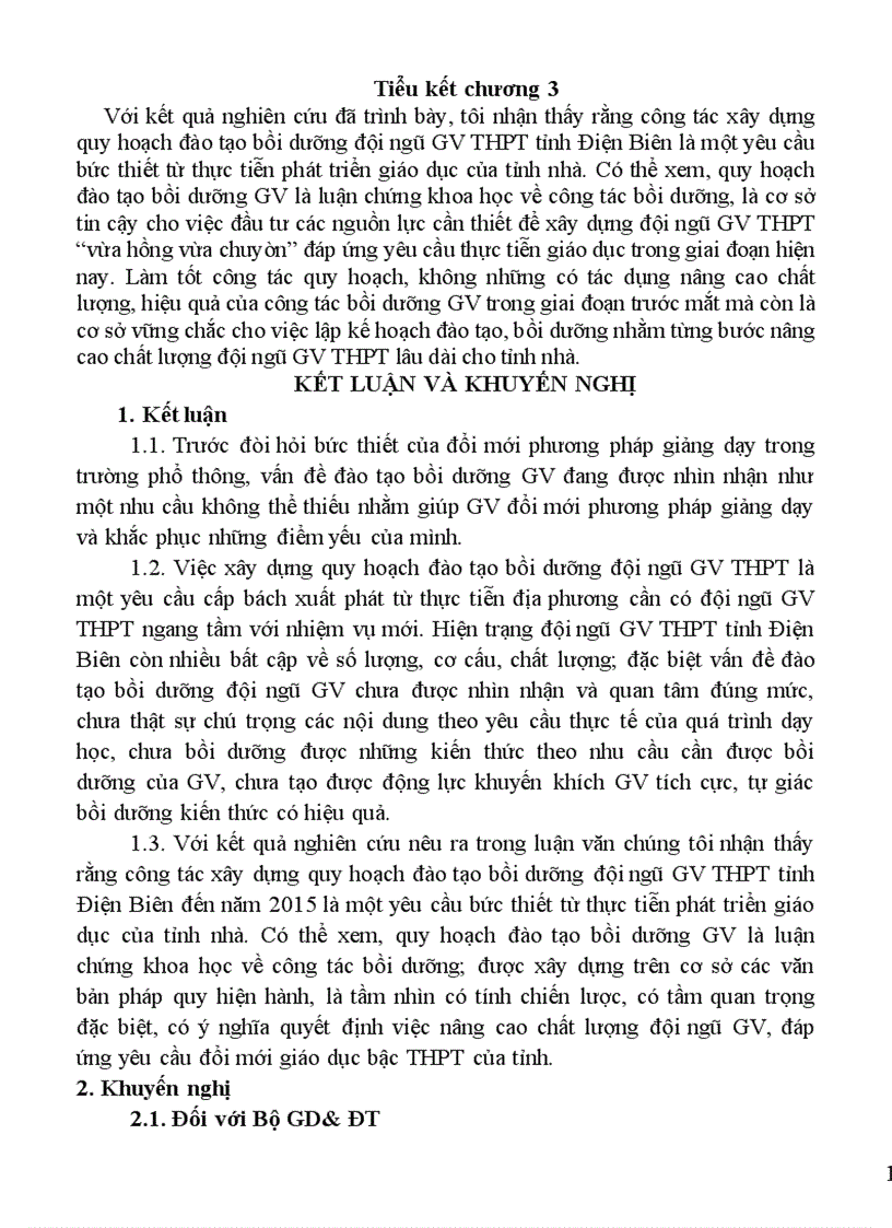 image for page Quy hoạch đào tạo bồi dưỡng đội ngũ giáo viên Trung học Phổ thông tỉnh Điện Biên đến năm 2015