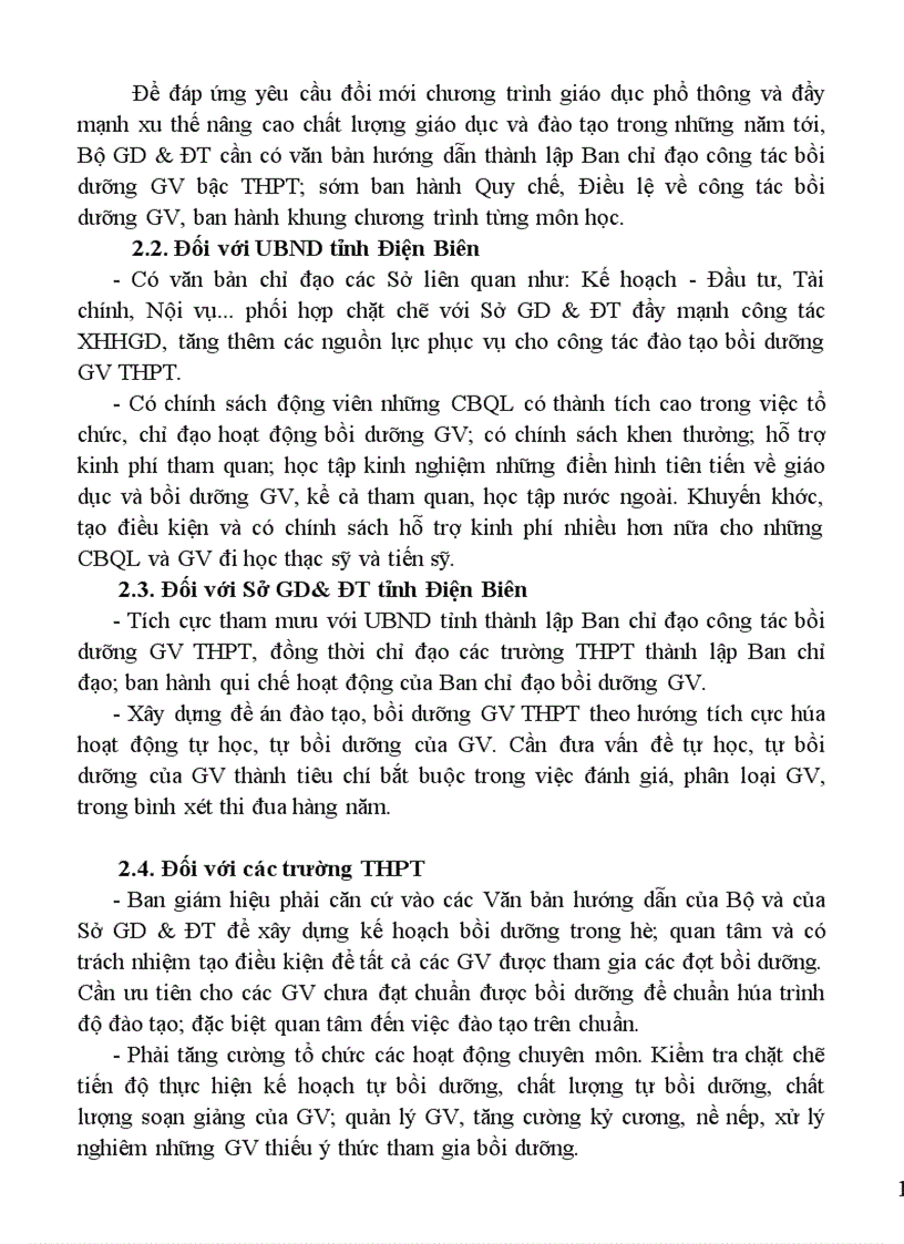 image for page Quy hoạch đào tạo bồi dưỡng đội ngũ giáo viên Trung học Phổ thông tỉnh Điện Biên đến năm 2015