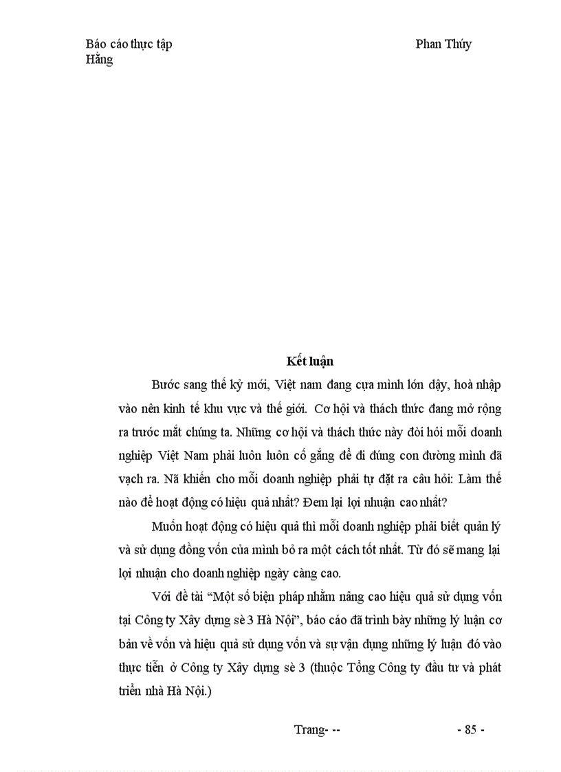 image for page Một số biện pháp nhằm nâng cao hiệu quả sử dụng vốn tại Công ty Xây dựng số 3 Hà Nôi 1