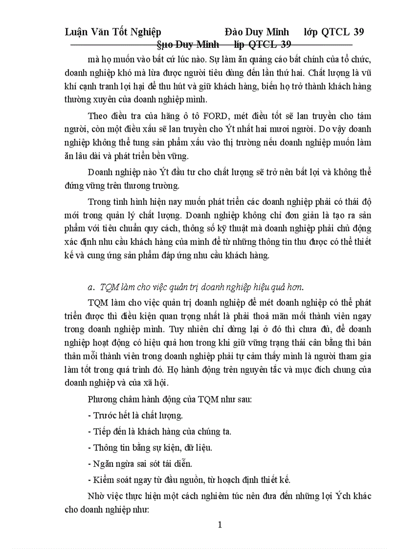 image for page Một số giải pháp cơ bản nhằm từng bước triển khai áp dụng TQM ở công ty Dệt 19 5 Hà Nội 1