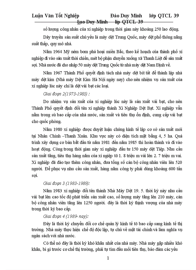 image for page Một số giải pháp cơ bản nhằm từng bước triển khai áp dụng TQM ở công ty Dệt 19 5 Hà Nội 1