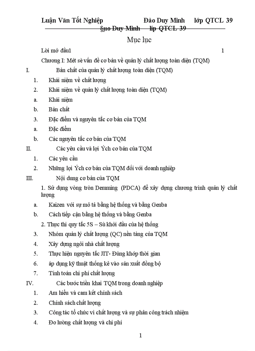 image for page Một số giải pháp cơ bản nhằm từng bước triển khai áp dụng TQM ở công ty Dệt 19 5 Hà Nội 1