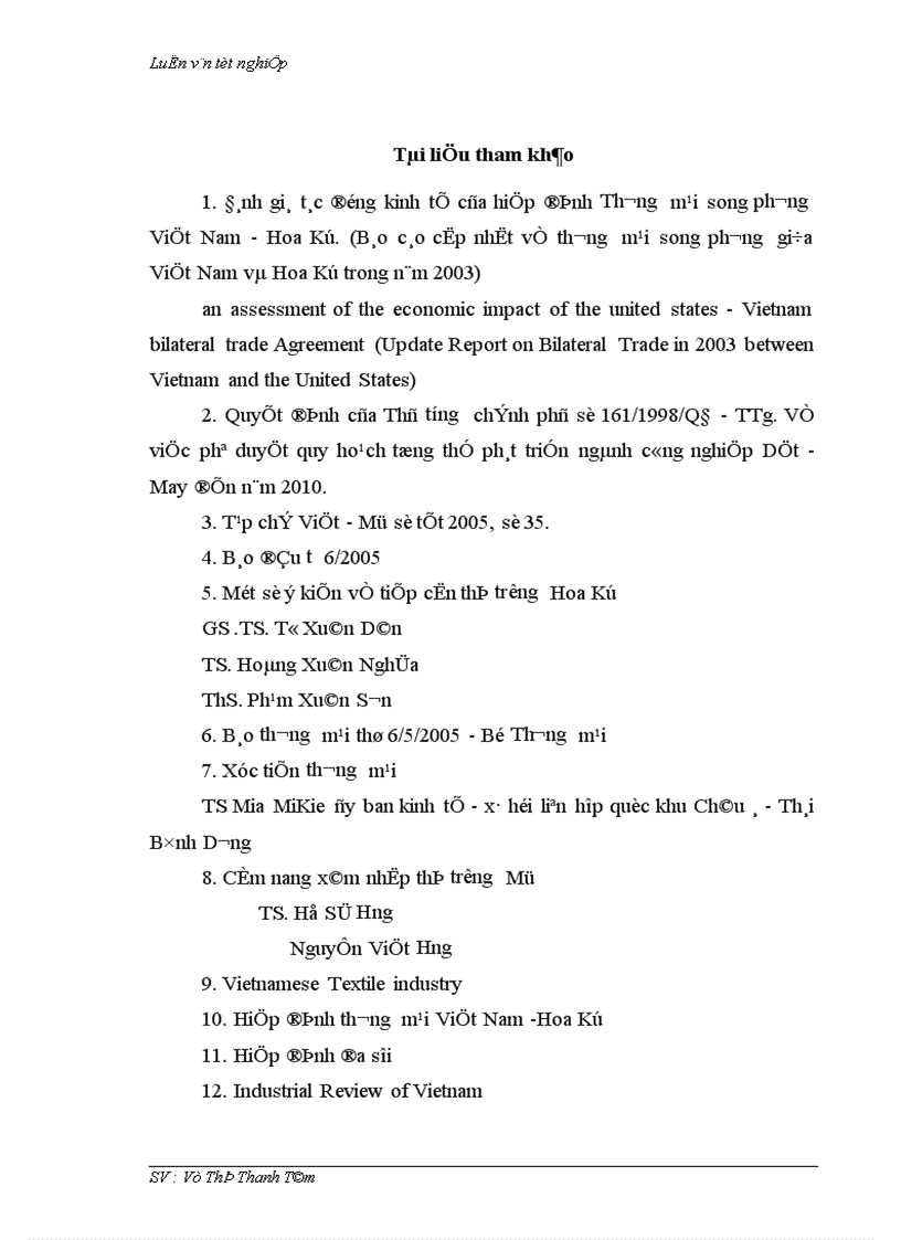 image for page Thúc đẩy xuất khẩu hàng dệt may vào thị trường Hoa Kỳ khi Việt Nam chưa gia nhập W T O và còn áp dụng hạn ngạch quota 1