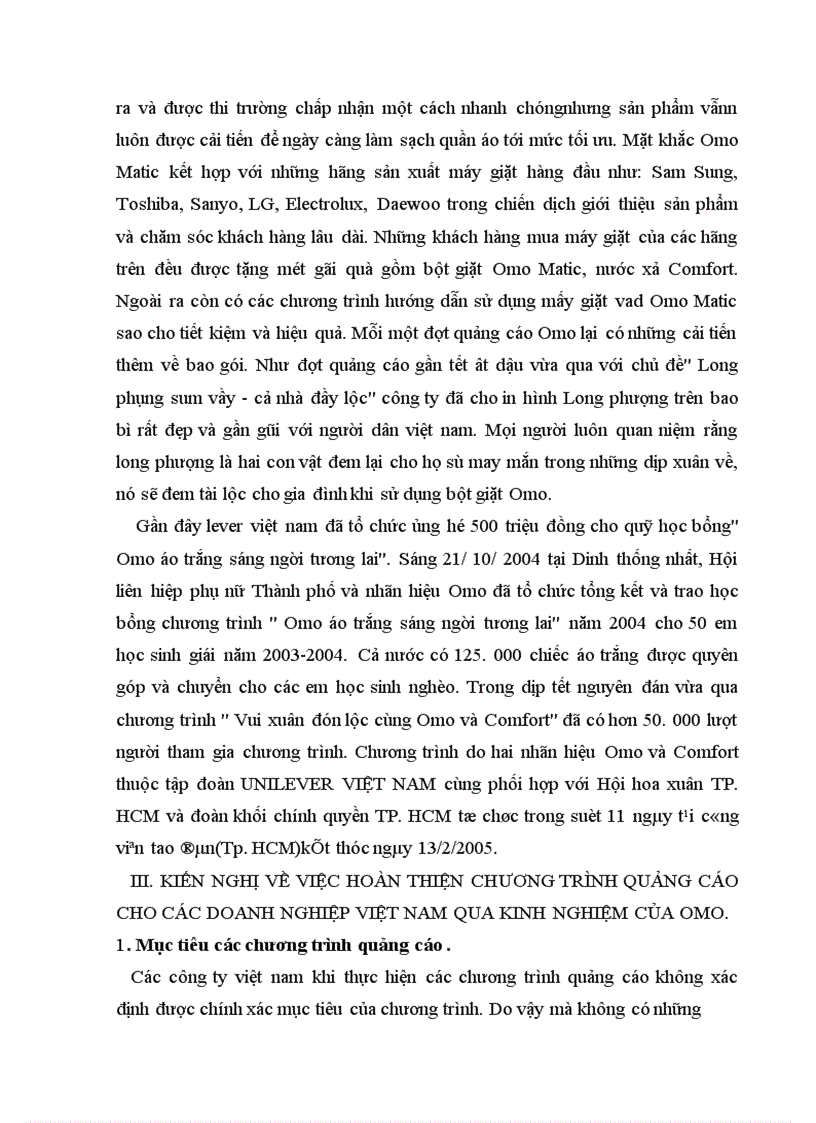 image for page Tiến trình thiết lập một chương trình quảng cáo có hiệu quả ứng dụng cho bột giặt OMO 1