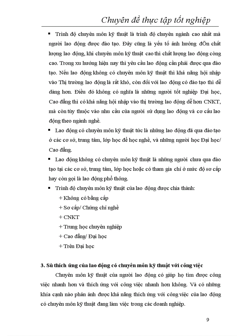 image for page Dự báo lực lượng lao động có chuyên môn kỹ thuật của nước ta năm 2010