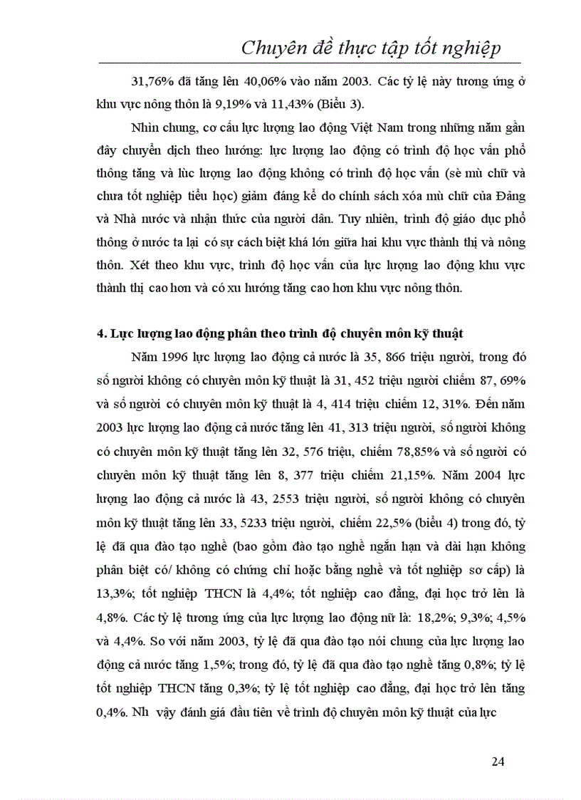 image for page Dự báo lực lượng lao động có chuyên môn kỹ thuật của nước ta năm 2010