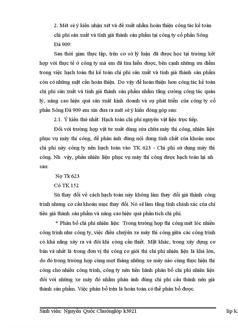 image for page Tổ chức kế toán chi phí sản xuất và tính giá thành sản phẩm tại Công ty Cổ phầm Sông Đà 909
