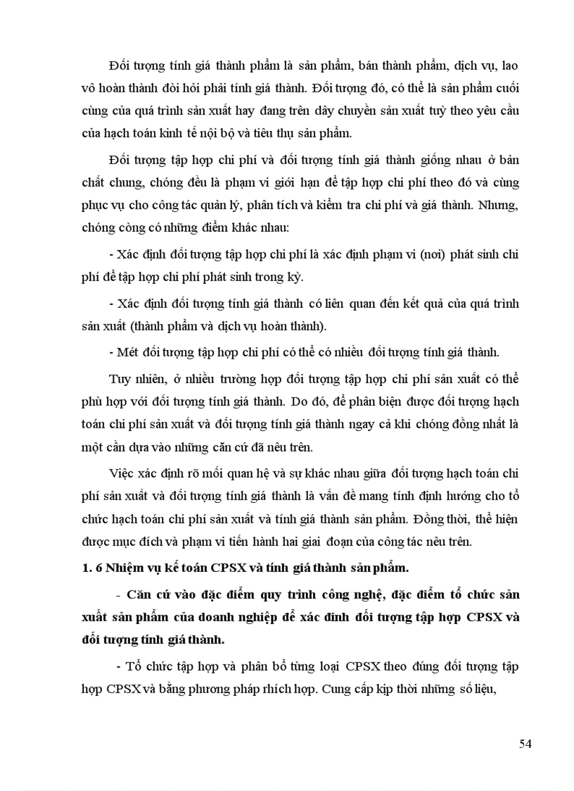 image for page Kế toán chi phí sản xuất và tính giá thành sản phẩm tại Công ty Bình Minh 1