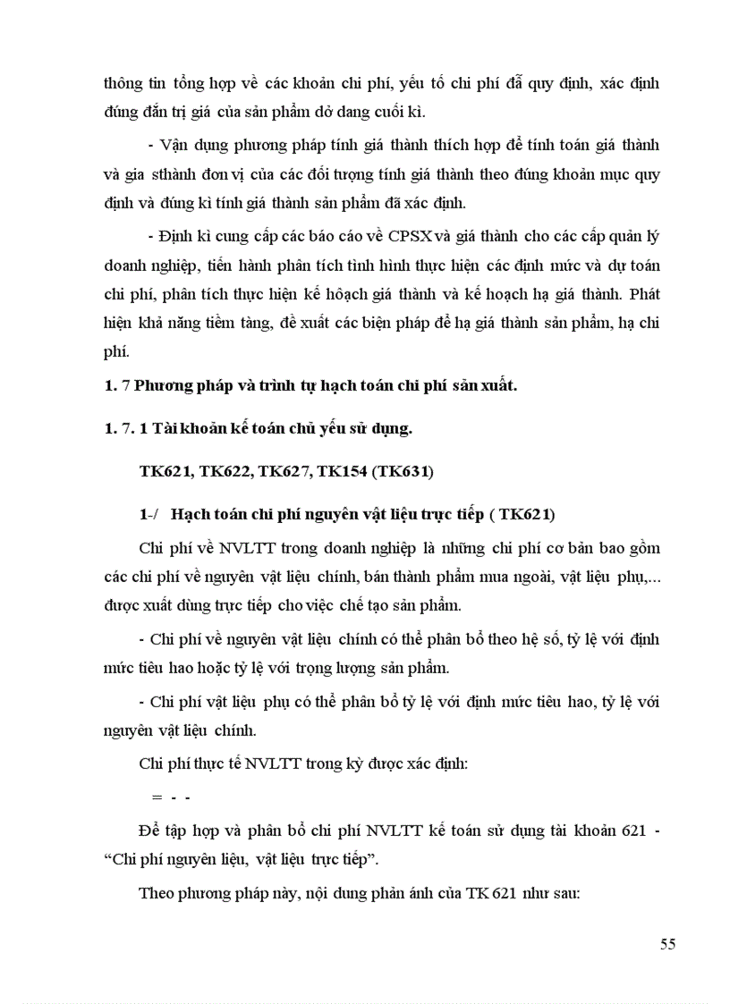 image for page Kế toán chi phí sản xuất và tính giá thành sản phẩm tại Công ty Bình Minh 1