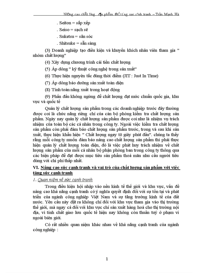 image for page Nâng cao chất lượng sản phẩm để tăng sức cạnh tranh 1