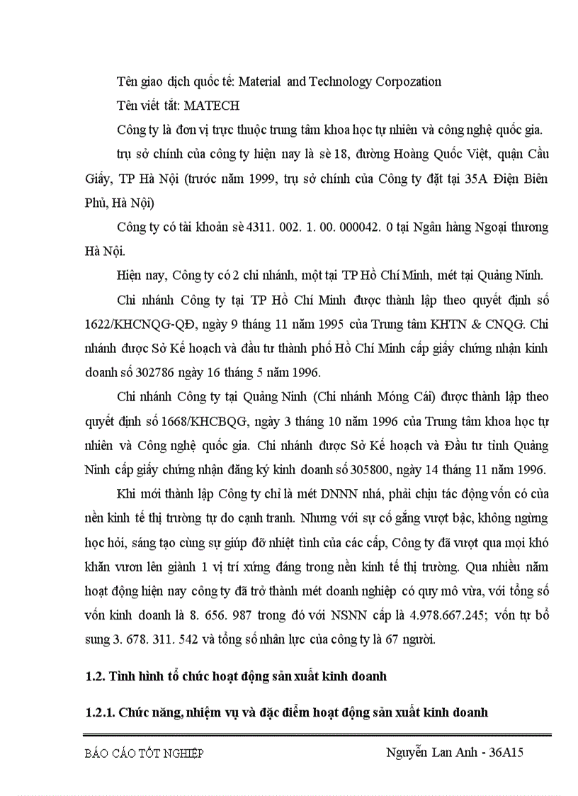 image for page Vốn kinh doanh và những biện pháp nâng cao hiệu quả sử dụng vốn kinh doanh ở Công ty vật liệu và công nghệ 1