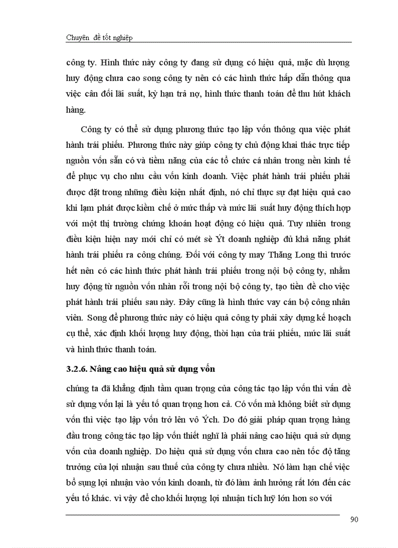 image for page Giải pháp chủ yếu tạo lập vốn cho hoạt động sản xuất kinh doanh ở Công ty cổ phần May Thăng Long