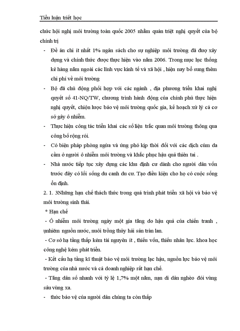 image for page Mối quan hệ giữa xã hội và tự nhiên vận dụng tìm hiểu vấn đề bảo vệ môi trường sinh thái ở Việt Nam hiện nay