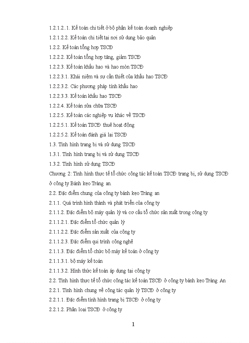 image for page Tổ chức công tác kế toán TSCĐ và quản lý trang bị và sử dụng TSCĐ ở công ty bánh kẹo Tràng an 1